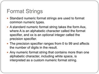 Standard numeric format strings .